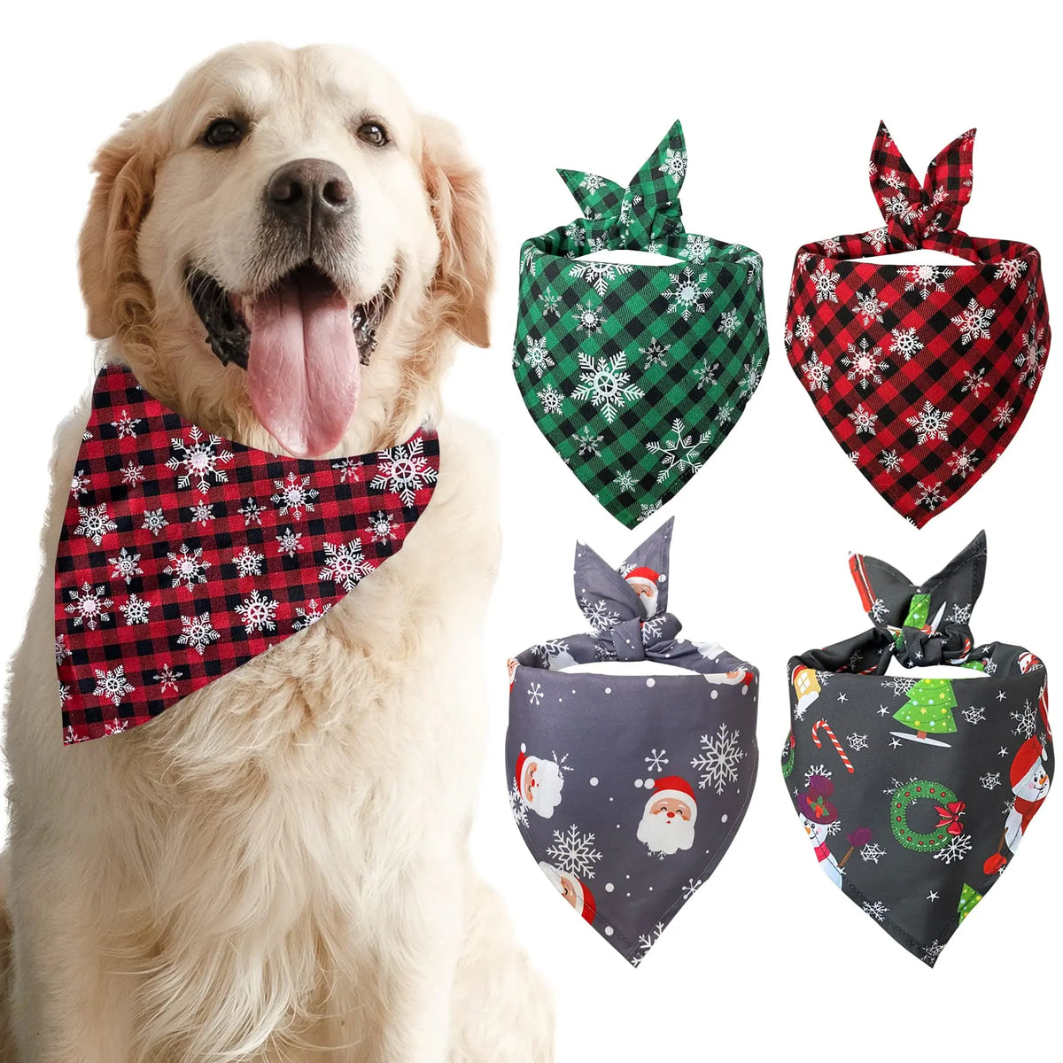 4 Pack Halloween Dog Bandanas,Adjustable Triangle Bibs Pumpkin Dog Bandana Pet Scarf for Small Medium Large Dogs and Cats Halloween Pet Costume Supply Gift