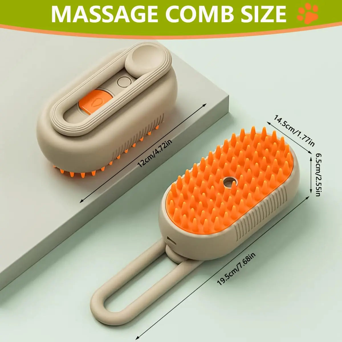 Pet Steam Brush,Cat Dog Hair Remover, Adjustable Pet Hair Remover,Pet Steamy Mist,Steam Pet Brush for Pet Hair 3-IN-1 Steamy Cat Brush Grooming Comb for Dogs Steam Brush for Cats Remove Flying Fur Steam Advanced Pet Hair Removal Comb Pet Pal Brush