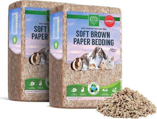 Paper Bedding, Brown, Odor Control, 178 L, 2-Pack