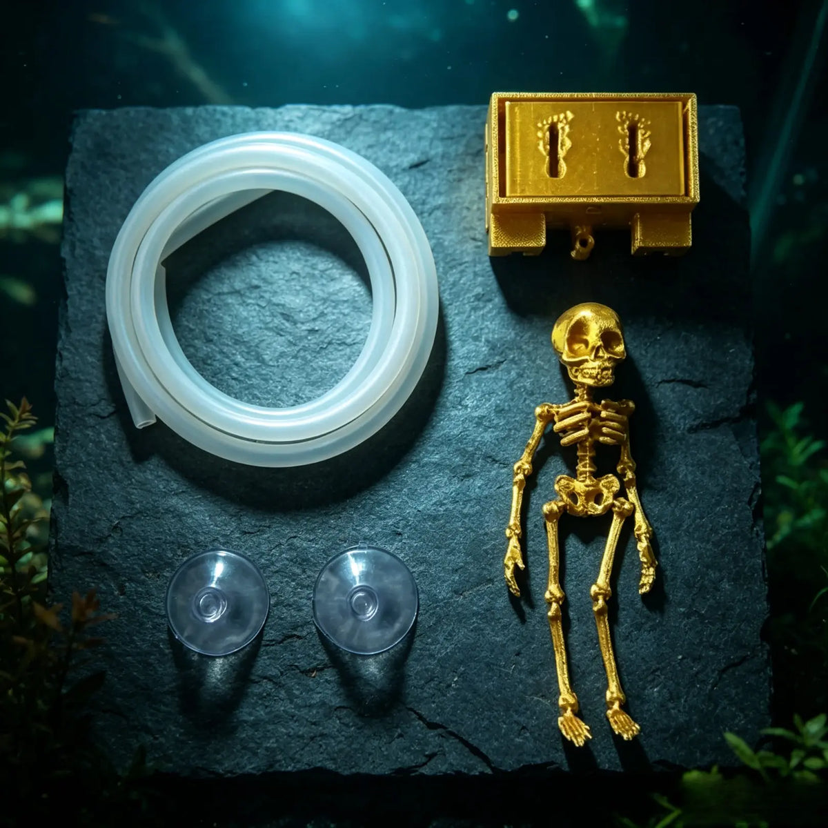 Halloween Dancing Skeleton,Air Driven Dancing Skeleton Aquarium Decor, Movable Joint Skull, Fun Bubble-Powered Fish Tank Ornament, Unique Halloween Gift, Aquarium Decorations, Fish Decorations for Tank,Halloween Fun Decoration-Gz