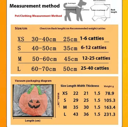 Halloween Pumpkin Dog Costume with Witch Hat, Cute Pet Pumpkin Outfit Warm Fleece Puppy Clothes for Small Medium Dogs Cats Halloween Party Cosplay Dress Up