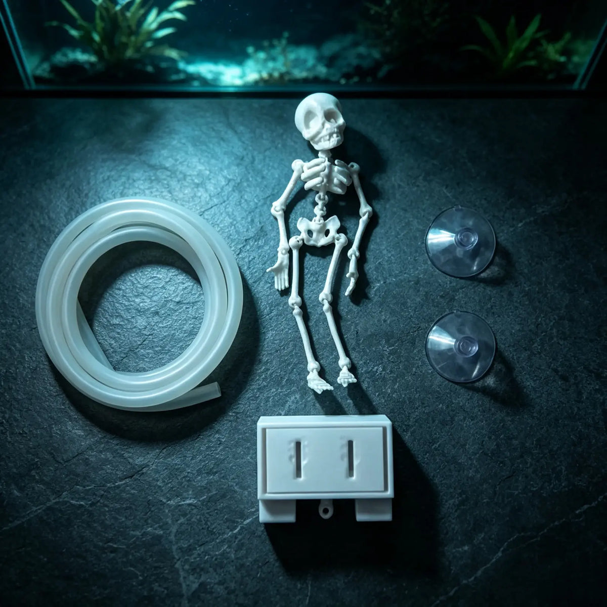 Halloween Dancing Skeleton,Air Driven Dancing Skeleton Aquarium Decor, Movable Joint Skull, Fun Bubble-Powered Fish Tank Ornament, Unique Halloween Gift, Aquarium Decorations, Fish Decorations for Tank,Halloween Fun Decoration-Gz